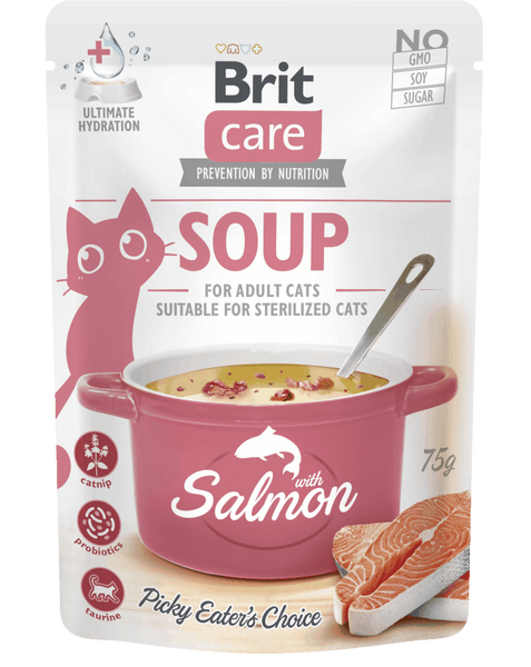 Brit Care Supë me Salmon për Macet 75 g
