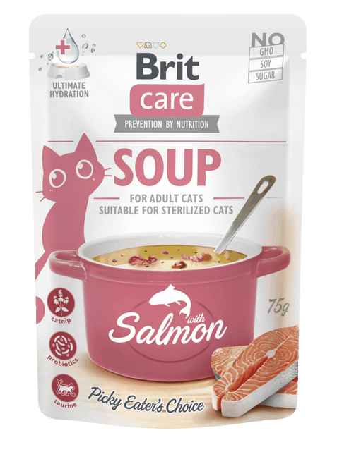 Brit Care Supë me Salmon për Macet 75 g