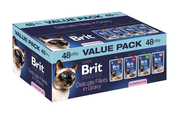 Brit Premium nga Natyrë Paketë Vlerash për Macet e Sterilizuar 48 copë