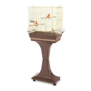 Kafazi i Zogjve me Stend Camilla Kafe/ari 50x30x56/127cm