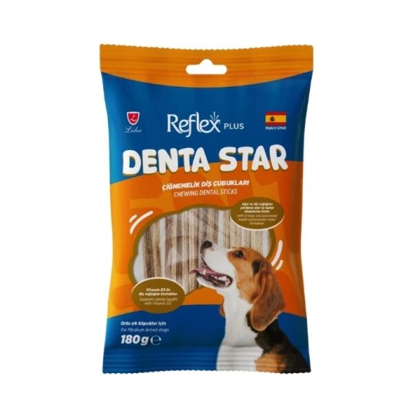 Reflex Plus Denta Star Mbështetje për Shëndetin e Dhembëve për Qentë e Mesëm 180gr