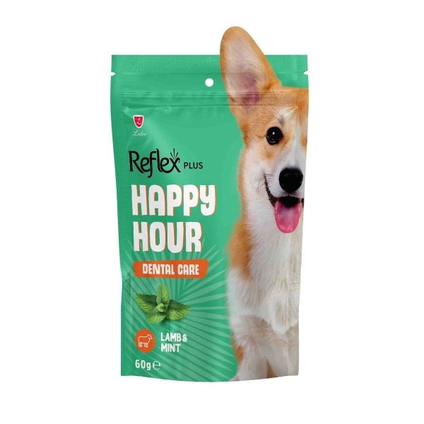 Reflex Plus Happy Hour Mbështetje për Shëndetin e Goja dhe Dëmbëve për Qentë 60gr