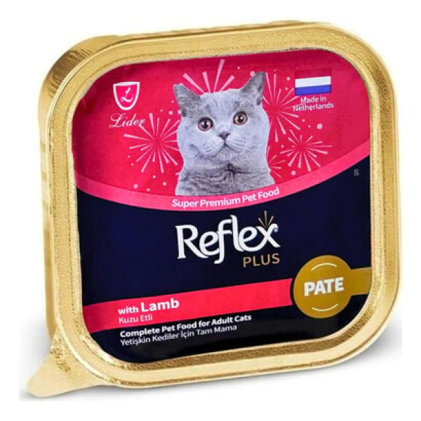 Reflex Plus Pjatë me Mish Qengji për Macet e Rritura 85gr