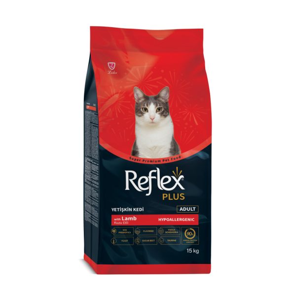 Reflex Plus Qengji me Mish dhe Oriz për Macet e Rritura 15kg