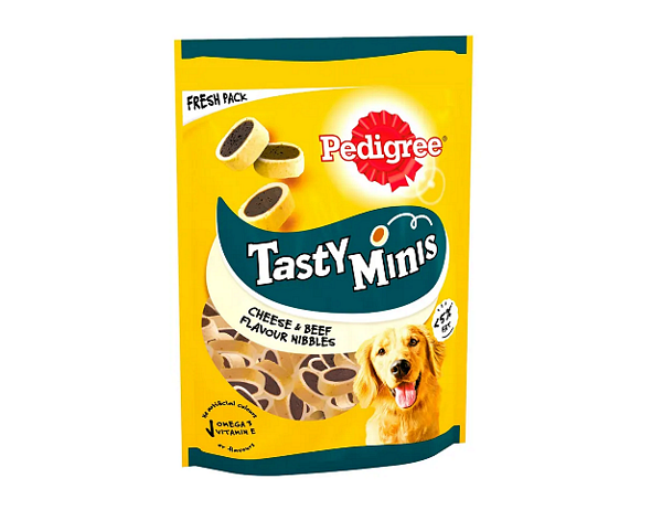 PEDIGREE TASTY MINIS DJATHË DHE MISH 140gr