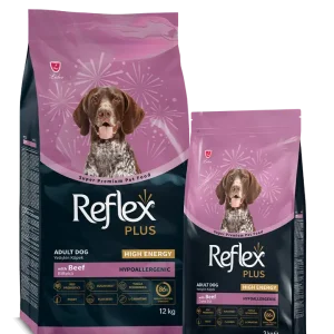 Reflex Plus Energjik i Lartë me Mish Qeni për Të Rritur 12 kg