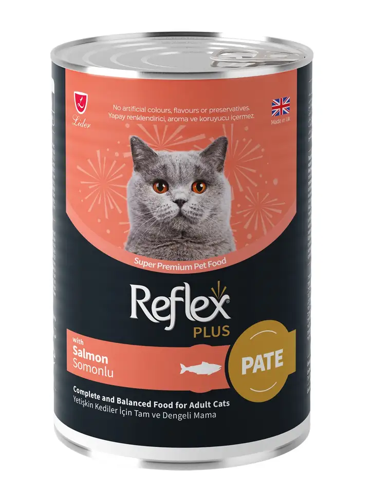 Reflex Plus Pate me Salmon për Macet e Rritura 395 G