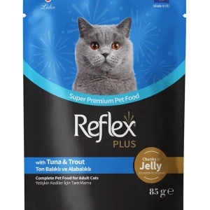 Reflex Plus Peshk Ton dhe Salmon në Xhel për Macet e Rritura 85g