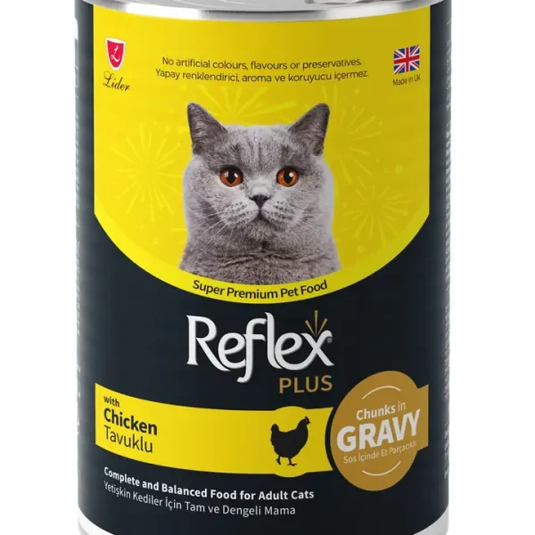 Reflex Plus Sos Në Brendësi Me Pjesë Mishi Pule për Macet e Rritura 400 G