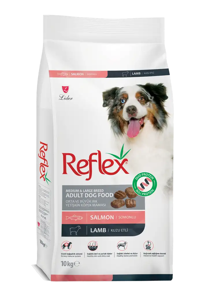Reflex Ushqim për Qentë e Rritur me Salmon dhe Mish Qengji 10 kg