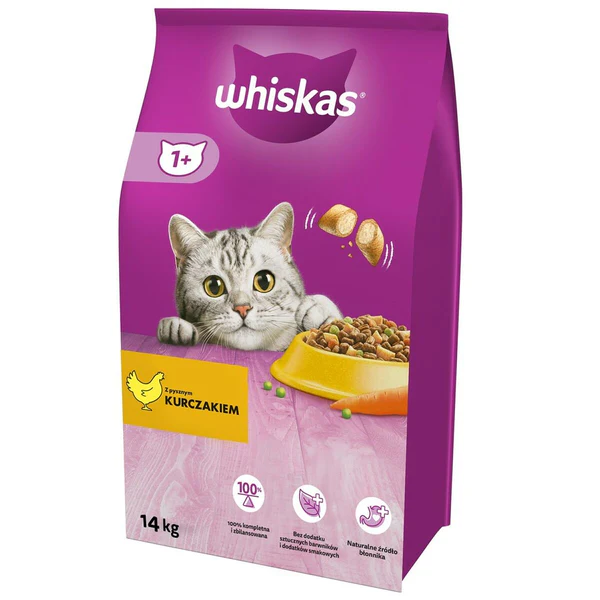 WHISKAS TË RRIJTUR KURRIZ DHE PERIME 14kg