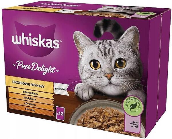 WHISKAS M/P PËRZIERJE KËNAQËSI PULË-TURKEY-KICHE 4X85gr