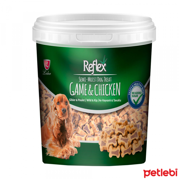 Reflex me Qengj dhe Pulë, Përdorimi i Pjesërisht i Butë për Qentë 500gr