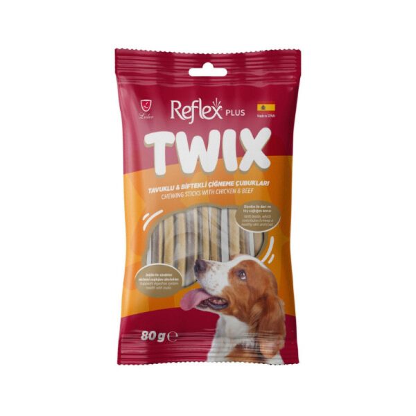 Reflex Plus Twix me Pulë dhe Viç për Qentë 80gr