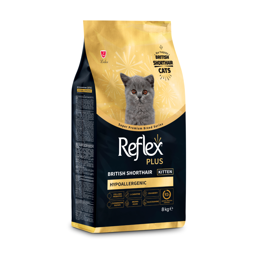 Reflex Plus Hipoalergjik British Shorthair Ushqim për Kafshë të Vogla 8kg
