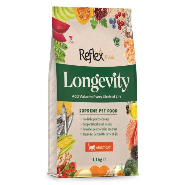 Reflex Plus Longevity Hipoalerjenik Mënyra e Jetës për Macet e Rritura 1,1kg
