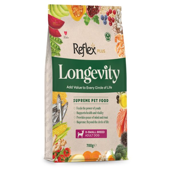 Reflex Plus Longevity Hipoalerjenik Mënyra e Jetës për Qentë e Rinj të Racave të Vogla 700gr