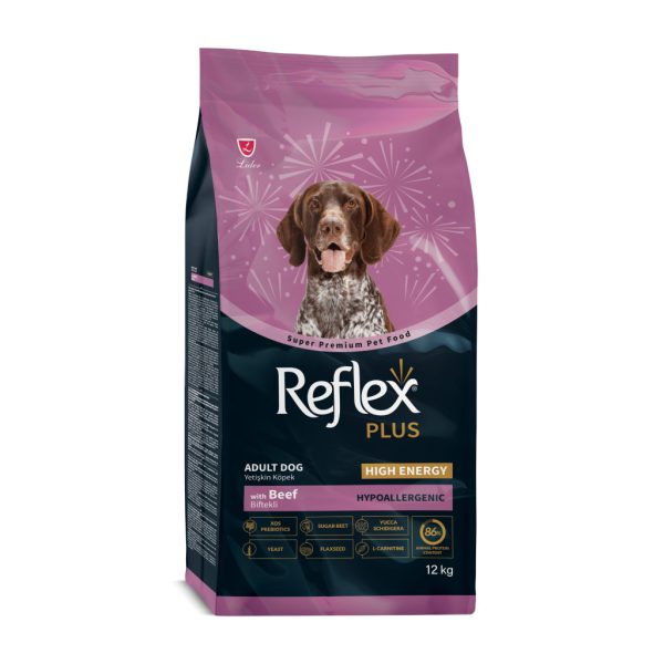 Reflex Plus Energjik i Lartë Hipoalergjik me Mish Qengji për Qentë e Rritur 12kg