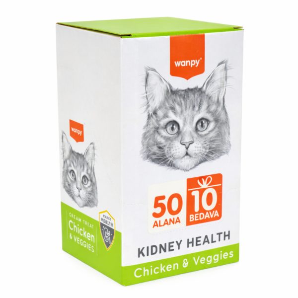 Wanpy Shëndeti i Veshkave Kremë për Kafshët Me Mish Pule dhe Perime 14gr (60 BLEN 50 MERR)