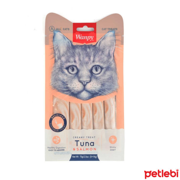 Wanpy Krem për Shëndetin e Qimeve me Ton Peshq dhe Somon për Kafshët e Vogla 14gr (5'li)