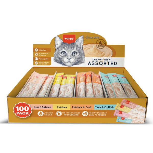 Wanpy Krema Mace Shpërblim Mëngjesi 14gr (100 Copë) (Lloje të Përziera)