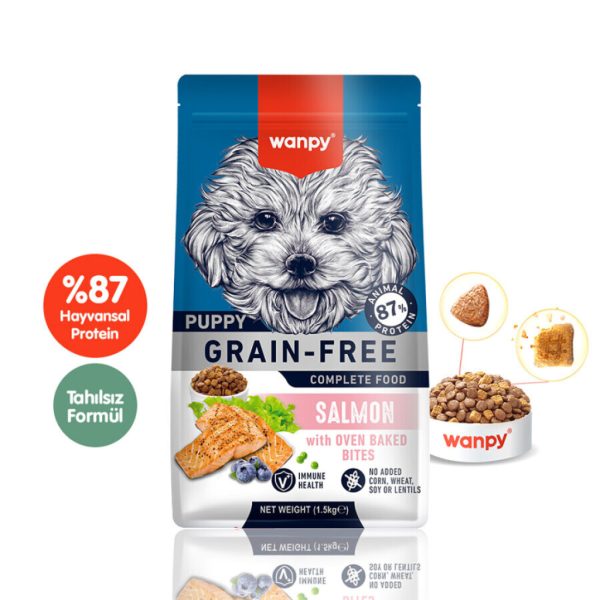 Wanpy Ushqim për Këlyshët pa Grurë me Salmon 1,5kg