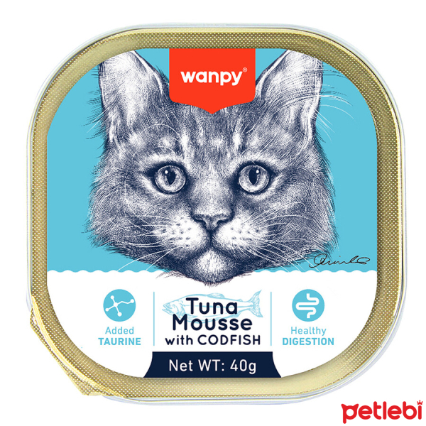 Wanpy Alutray Pate me Ton dhe Morinë për Macet 40gr