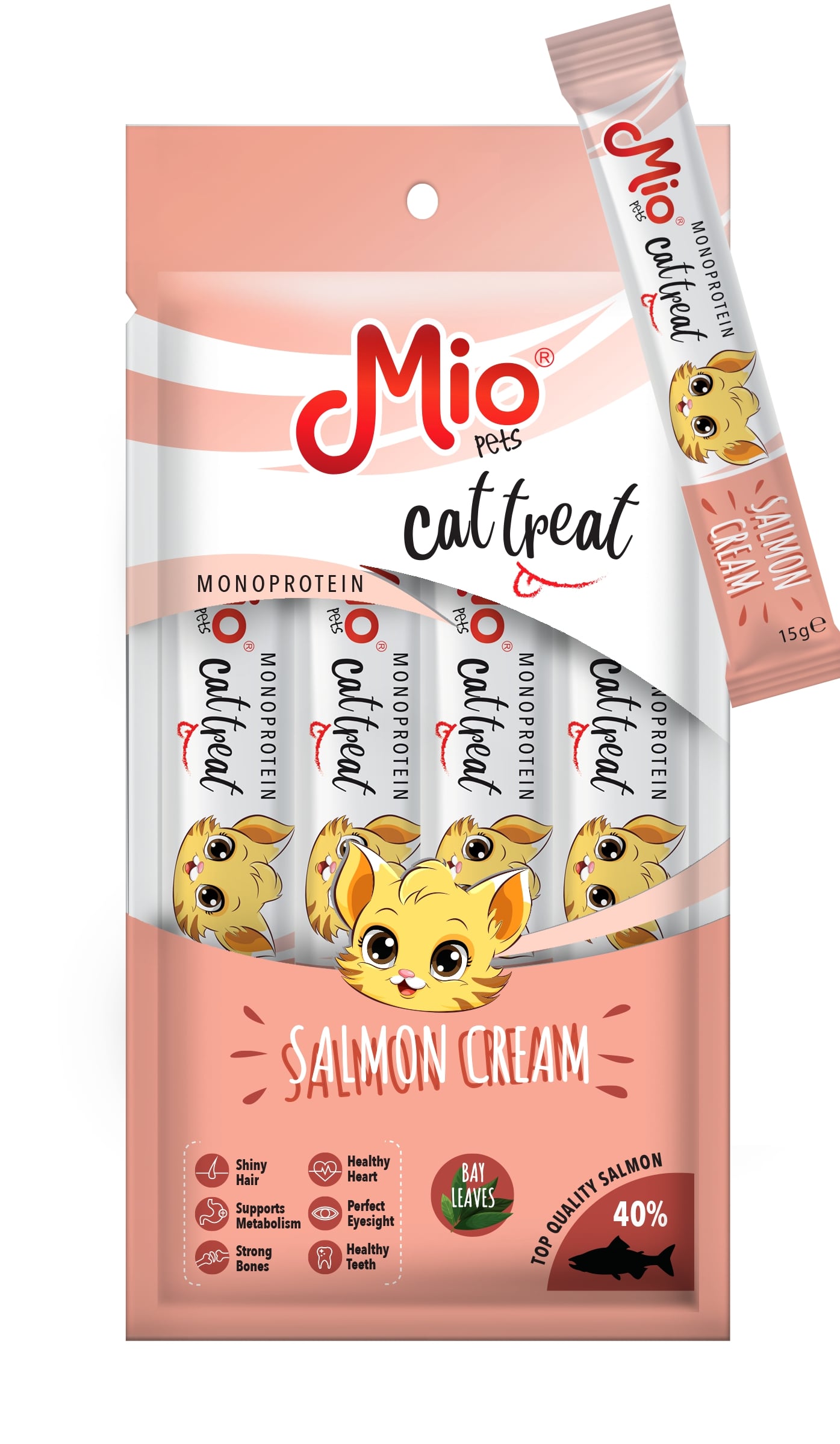 Mio Krema Shpërblëse pěr Mace – Salmon 15 g x 4.
