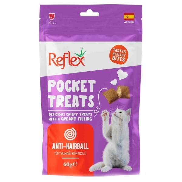 Reflex Pocket Treats Kontrolli i Topave të Qimeve për Macja 60gr