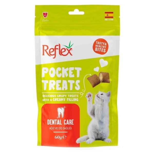 Reflex Pocket Treats për Shëndetin e Gojës dhe Dëmbëve të Maceve 60gr