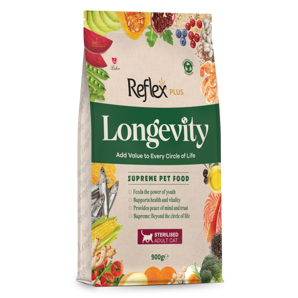Reflex Plus Longevity Hipoalerjenik Kastruar Mace Mëngjes 900gr