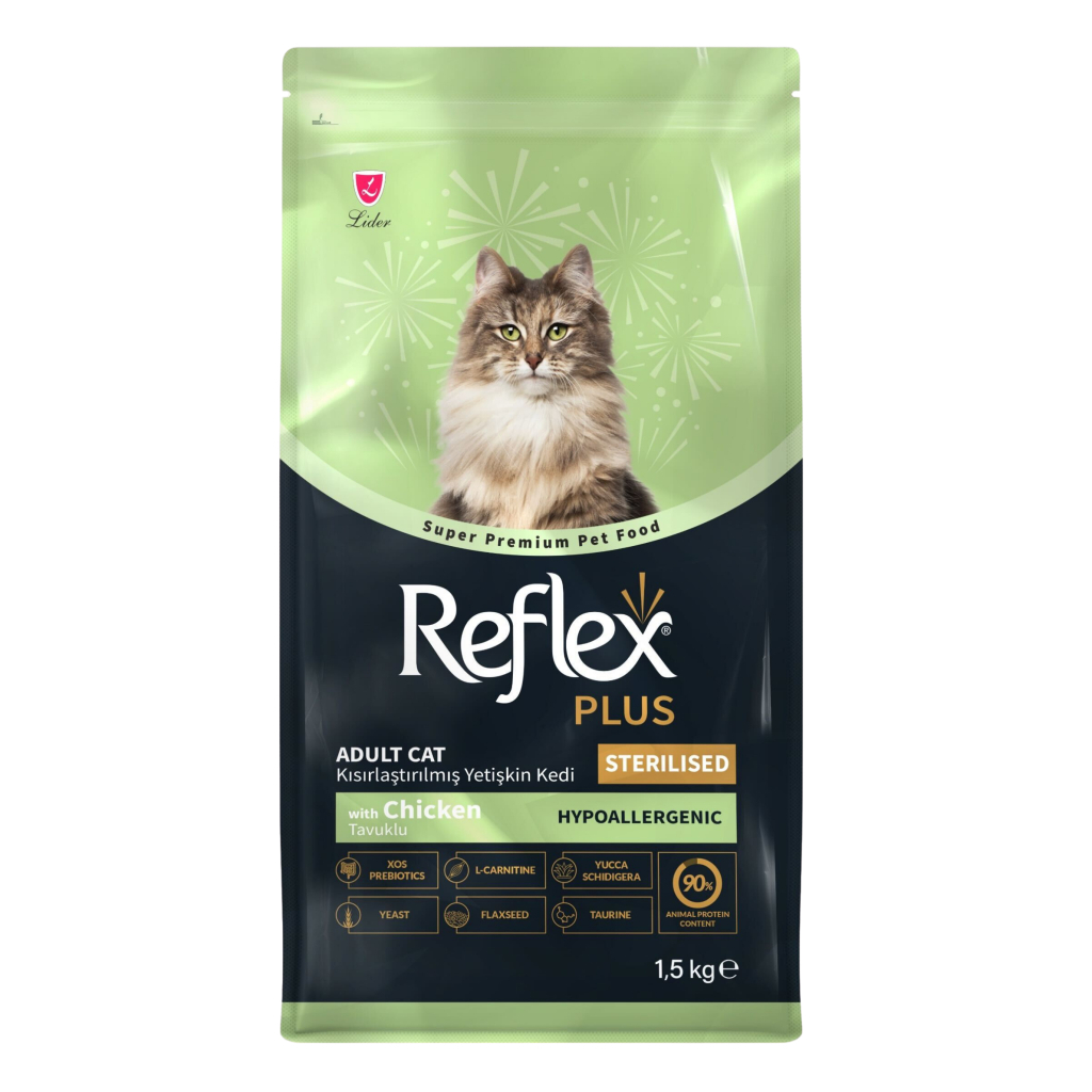 Reflex Plus Mëngjesi me Pulë për Macet e Sterilizuar 1,5kg