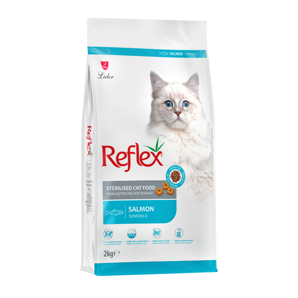Reflex Mëngjesi me Salmon dhe Oriz për Macet e Sterilizuar 2kg