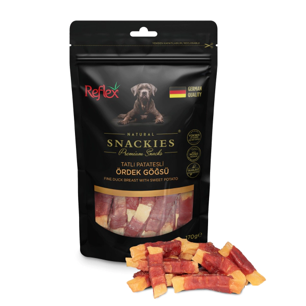 Reflex Snackies Natyrale me Patate dhe Gjoks Pëllumbi pa Grurë për Qentë 170gr