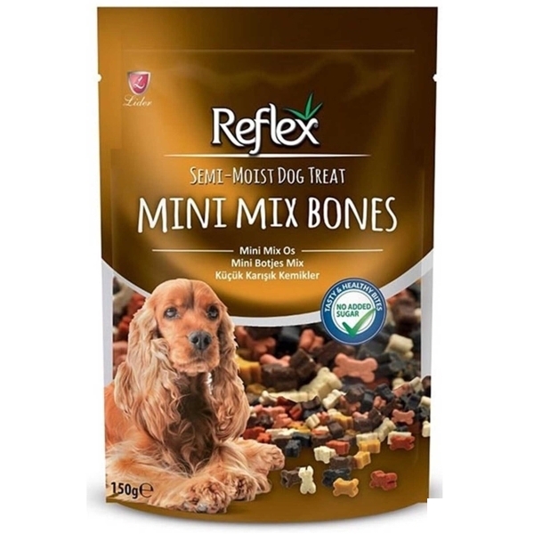 Reflex Kocka të Vogla të Përziera Pjesërisht të Buta për Qentë 150gr