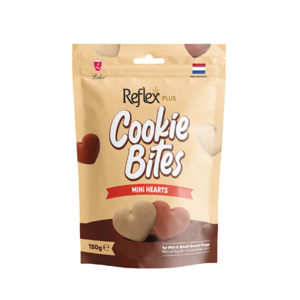 Reflex Plus Cookie Bites Mini Zemra Për Qentë e Racave të Vogla 150gr
