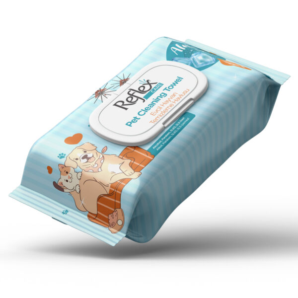 Reflex Care Alaçatı Ice Aromë për Macet dhe Qentë për Pastrimin Higjienik të Shumëfishtë (50 copë)