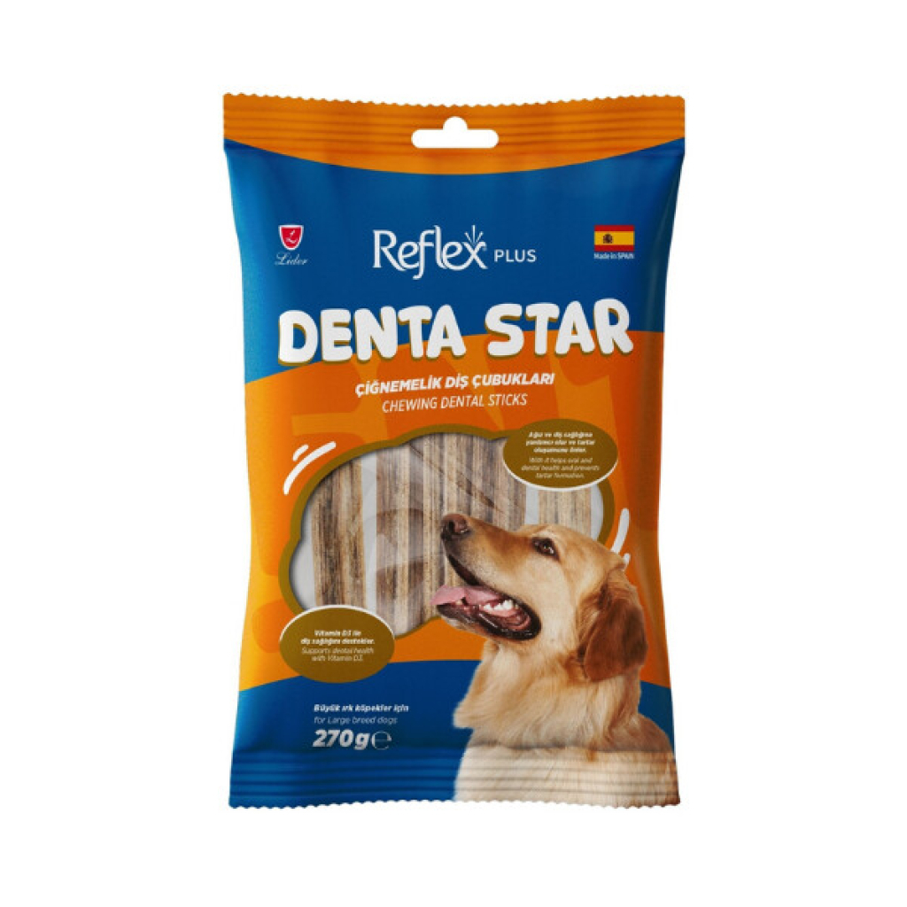 Reflex Plus Denta Star Mbështetje për Shëndetin e Dhembëve për Qentë e Rasave të Mëdha 270gr