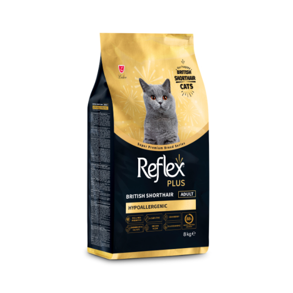 Reflex Plus Hipoalergjik British Shorthair Ushqim për Maca të Rritura 8kg