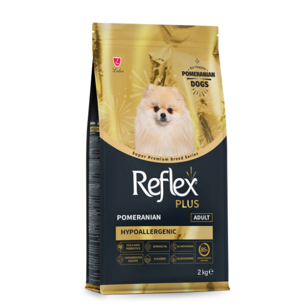 Reflex Plus Hipoalergjik Pomeranian Ushqim për Qentë e Rritur 2kg
