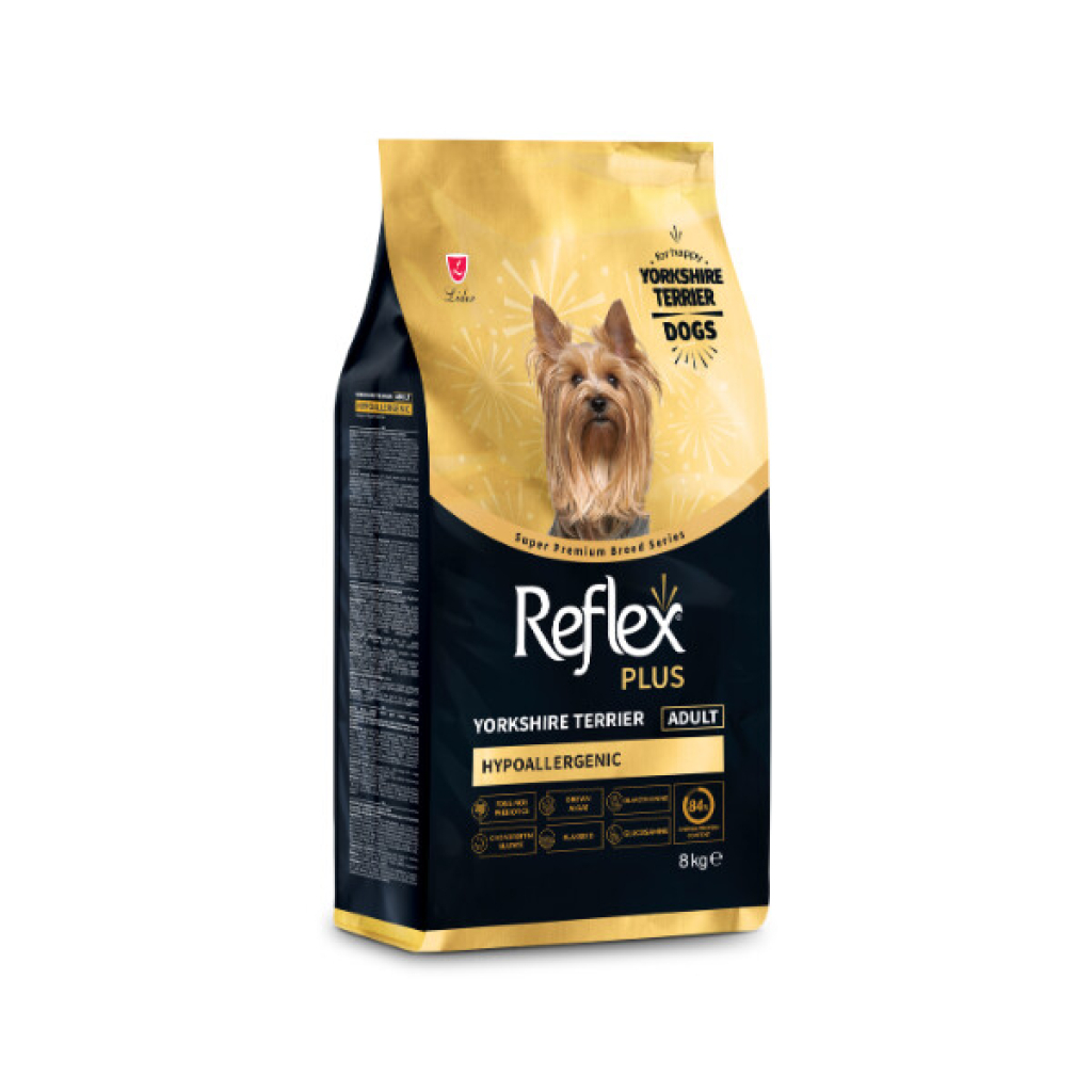 Reflex Plus Hipoalergjik Yorkshire Terrier Ushqim për Qentë e Rritur 8kg