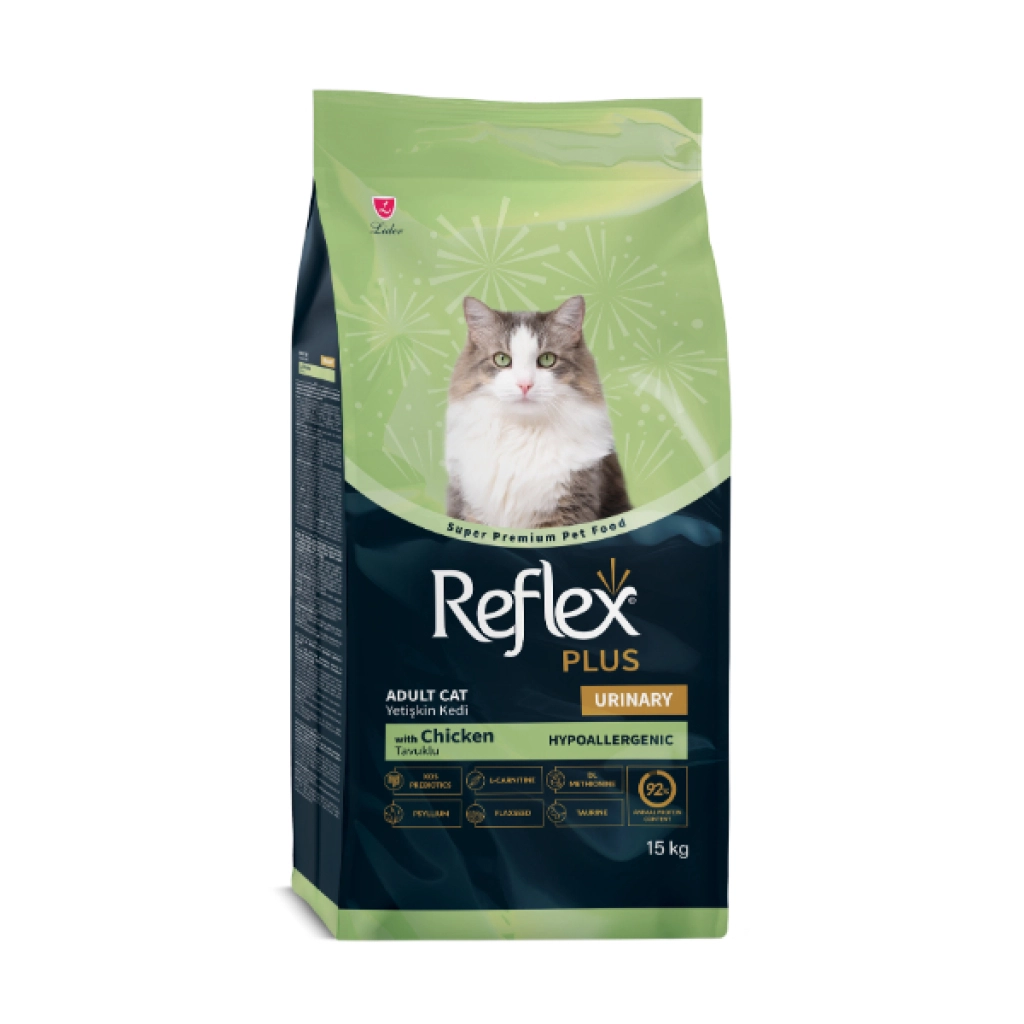 Reflex Plus Urinary Mëngjesi me Pulë për Macet e Rritura 15kg