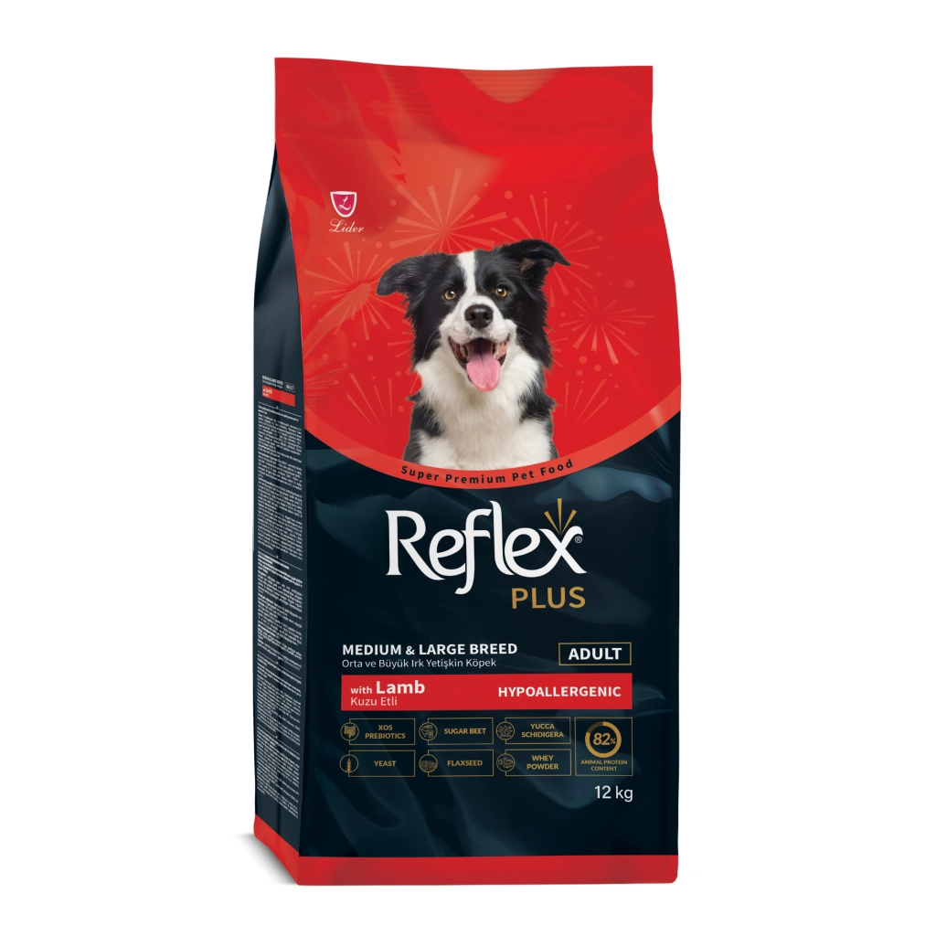 Reflex Plus Ushqim për Qentë e Rritur me Mish Qengji për Racat e Mesme dhe të Mëdha 12kg
