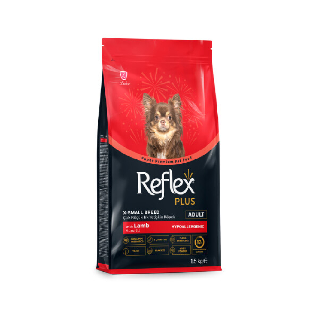 Reflex Plus Hipoalergjik Qengji për Qentë e Rritur të Racave shumë të Vogla 1,5kg