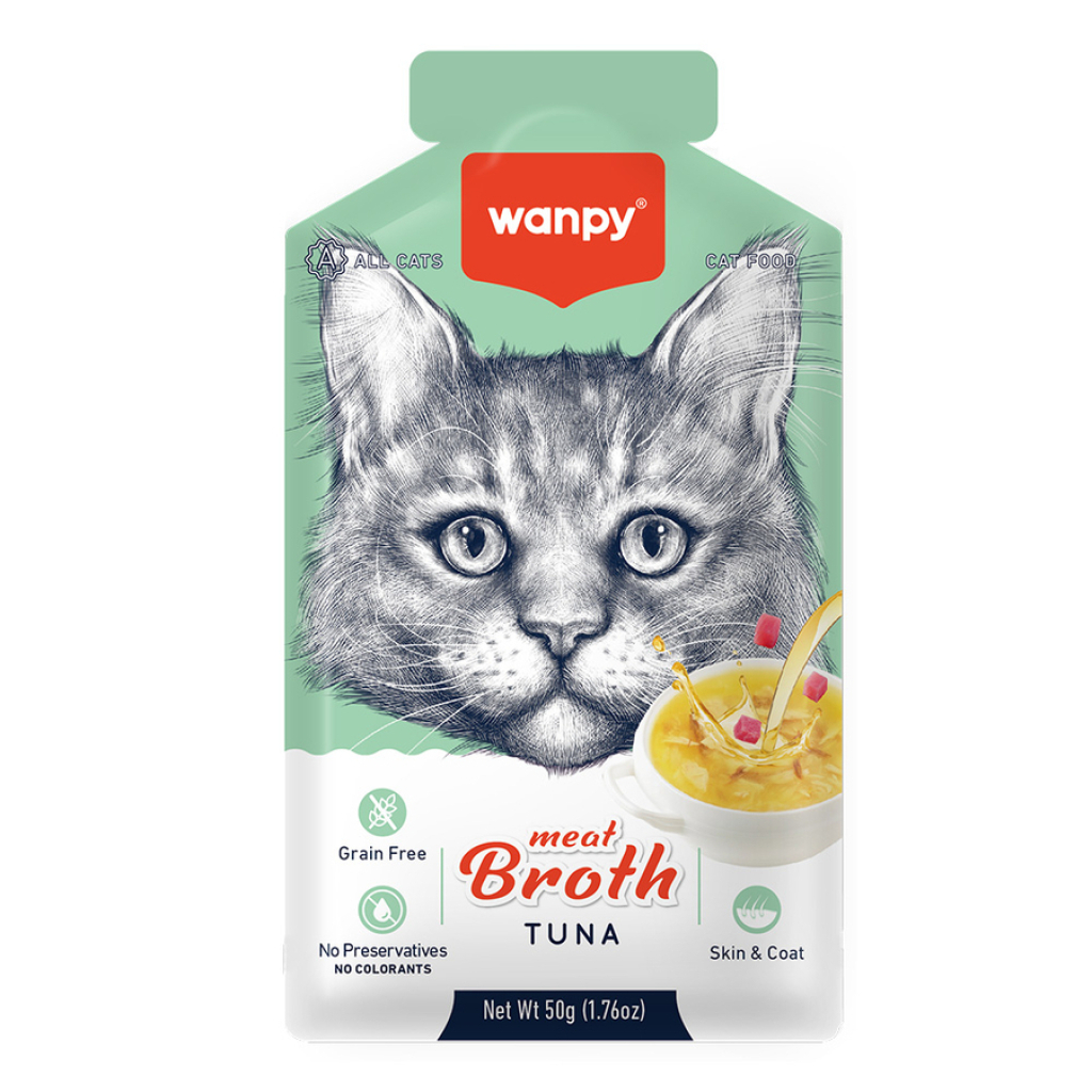 Wanpy Supë Peshku pa Grurë për Macet 50gr