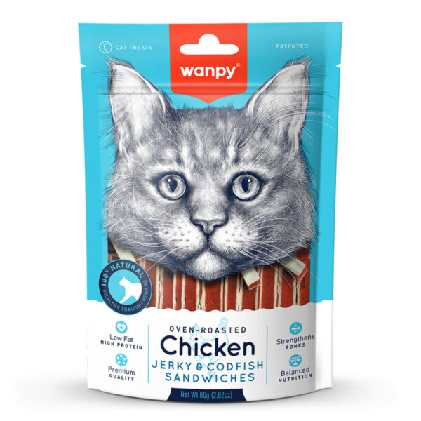 Wanpy Sandviç Kedi me Mish Qengji dhe Morinë të Pjekur në Furrë 80gr