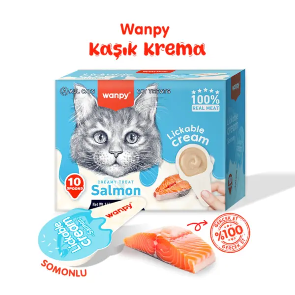 Wanpy Kremë me Salmon për Kafshët e Vogla 10x16gr