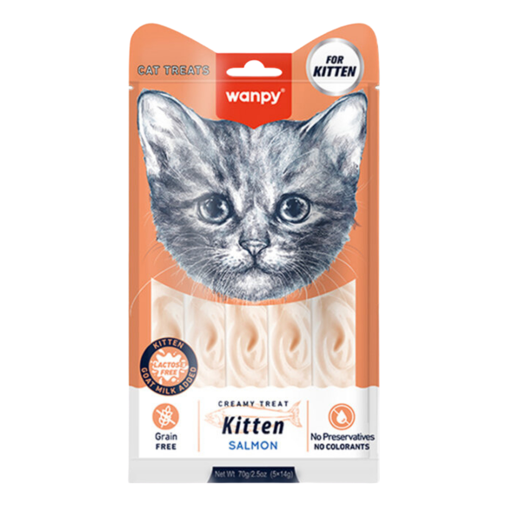 Wanpy Trajtim Kremoz me Salmon për Kafshët e Vogla 14gr (5-cope)