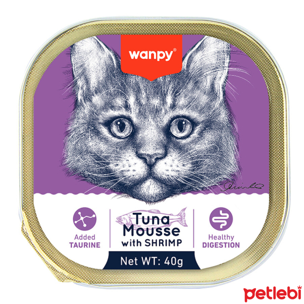 Wanpy Alutray Pate me Ton Balik dhe Karides për Macet 40gr