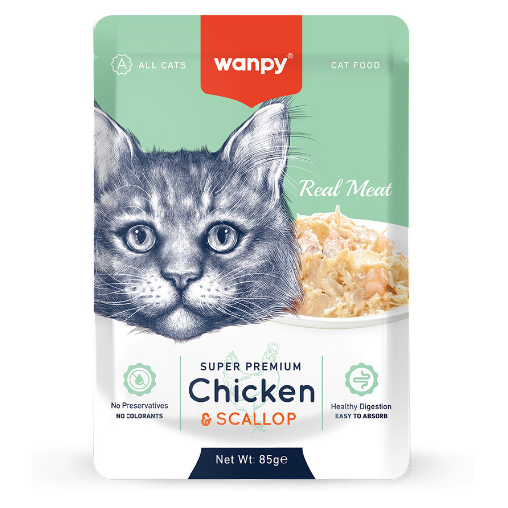 Wanpy Pouch Me Pulë dhe Me Breshkë Deti për Macen 85gr